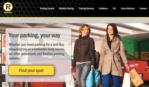 Mike Kirk website design for Robbins Parking